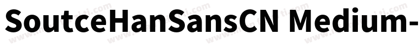 SoutceHanSansCN Medium字体转换